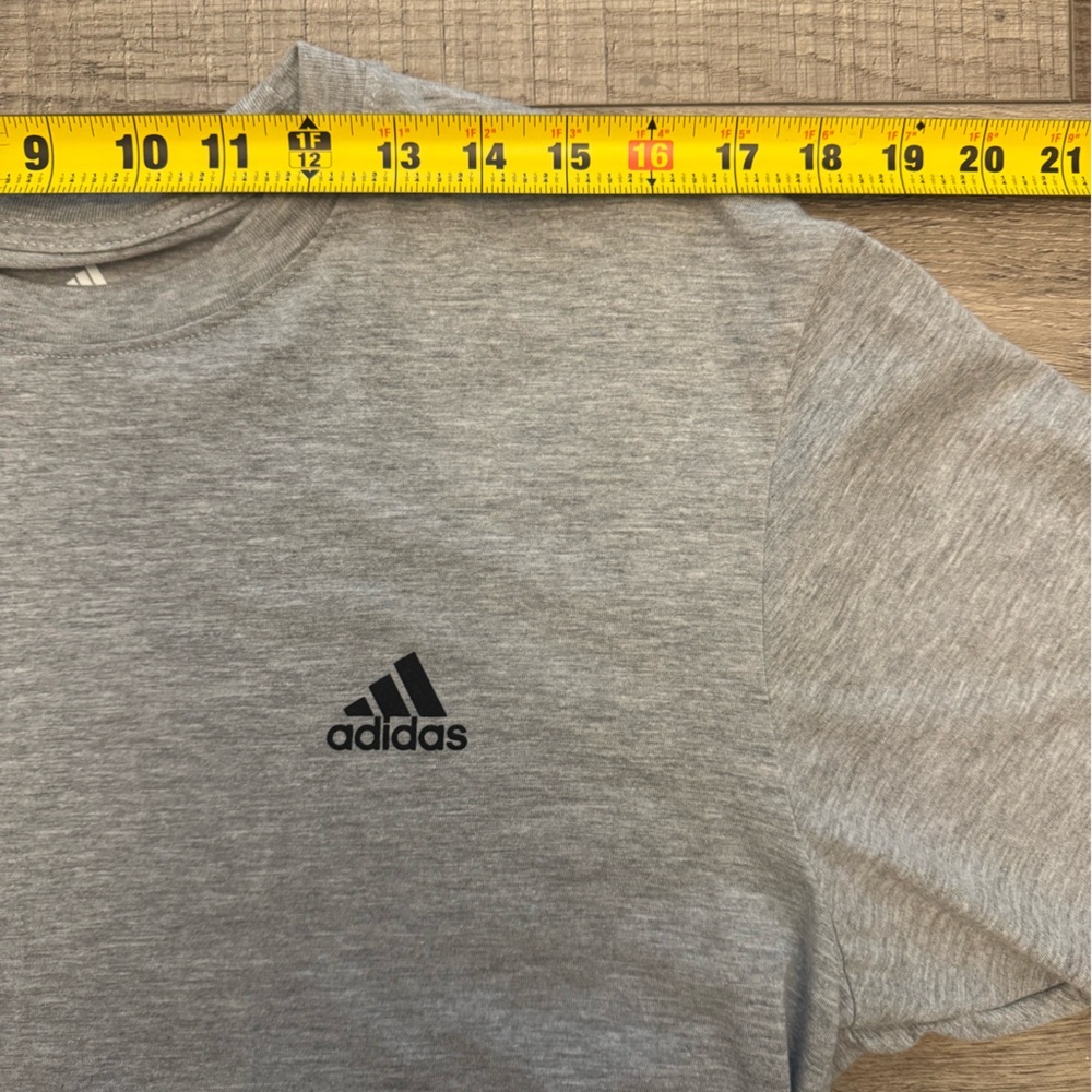 Adidas Men's Heather Gray Short Sleeve Tee - Picture 2 of 4